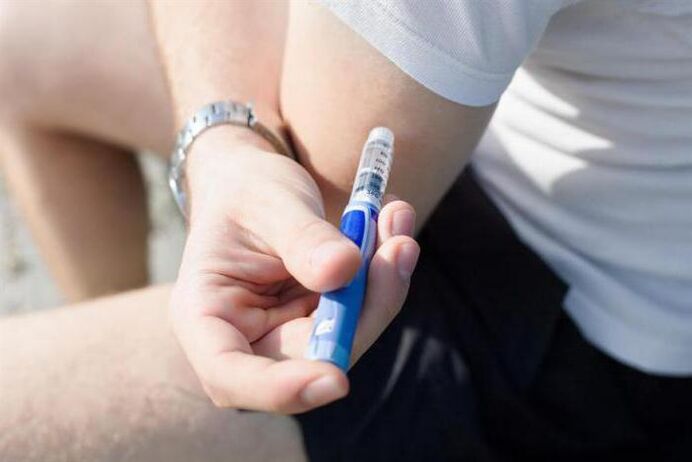 Involi injekzioa diabetean